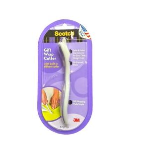 3M Scotch Gift Wrap Cutter And Built In Ribbon Curler Tool New